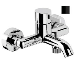 Remer Смеситель для ванной однорычажный Metrica MC05CFP без донного клапана, черный глянец Remer Смеситель для ванной однорычажный Metrica MC05CFP без донного клапана, черный глянец