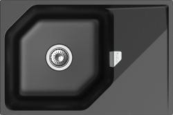 Мойка для кухни 750x500 Locus Rivelato, черная арт. LS-75 nero Мойка для кухни 750x500 Locus Rivelato, черная арт. LS-75 nero