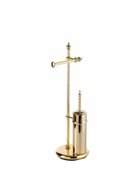 STIL HAUS cтойка: бумагодержатель + ерш металлический золото Giunone, арт. G691(16) STIL HAUS cтойка: бумагодержатель + ерш металлический золото Giunone, арт. G691(16)