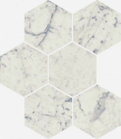 Мозаика Floor Project Каррара Гексагон 29x25 Charme extra, Italon под мрамор - 620110000065