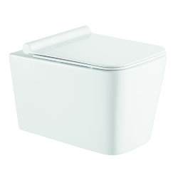 Azario Подвесной унитаз 530x360x365 безободковый, в комплекте с сидением микролифт, Mona - AZ-0057