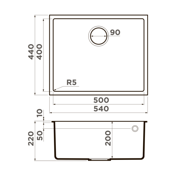 Omoikiri Кухонная мойка Bosen 54-U-BE, бежевый арт. 4993162 Omoikiri Кухонная мойка Bosen 54-U-BE, бежевый арт. 4993162