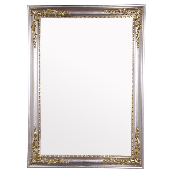 Tiffany World Зеркало в раме 108хh78см, серебро/золото TW03851arg/oro
