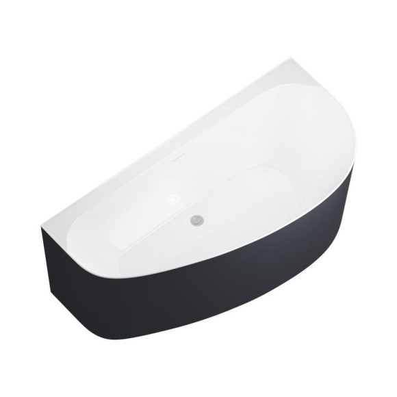 Allen Brau Акриловая ванна 160x78, асимметричная, Priority, 2.31005.20A цвет: белый матовый/антрацит