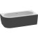 Cezares Акриловая ванна 180x80 SLIM CORNER Черный матовый. Белый - SLIM CORNER-180-80-60-R-NERO-SET