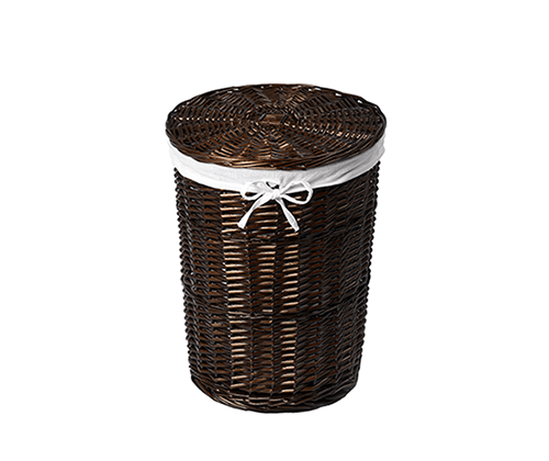 WasserKRAFT Плетеная корзина для белья с крышкой еlbe wb-740-m цвет: коричневый