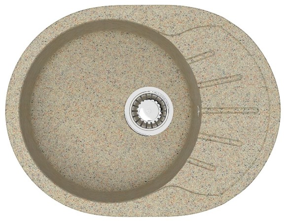 Azario Кухонная мойка Light 575х440х215 искусственный мрамор, песочная Light арт. CS00079922