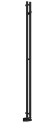 Водяной полотенцесушитель Нюанс EU50+ 1545х50 (матовый чёрный) Сунержа арт. 31-0212-1545