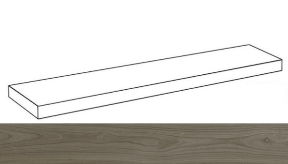 Italon Угловая ступень левая R.W. Grey Scalino Angolare Sinistro 33x120/Р.В. Грэй, под дерево Room - 620070001249