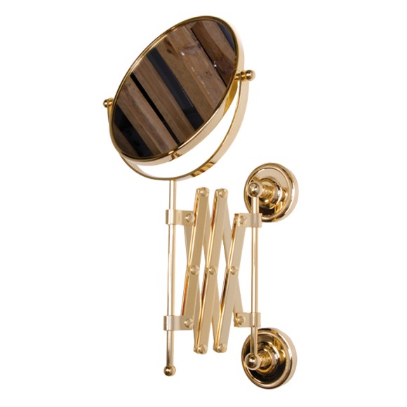 Tiffany World Зеркало косметическое настенное, 2-х стороннее, Bristol, золото TWBR024oro