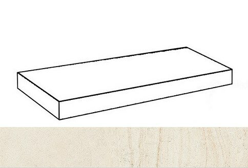 Italon Угловая ступень левая R.S. White Scalino Angolare Sinistro 33x60/Р.С. Уайт, под бетон, цемент, камень Room - 620070001223