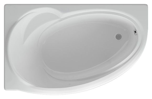 Azario Акриловая ванна асимметричная 170x97 см, левосторонняя, Paolina - AV.0072170