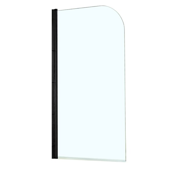 Azario Шторка для ванны 700х1500, прозрачное стекло 5 мм, цвет профиля черный, Merrit - AZ-NF6211 700 BLACK