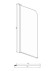 Azario Шторка для ванны 700х1500, прозрачное стекло 5 мм, цвет профиля черный, Merrit - AZ-NF6211 700 BLACK