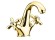 Fiore Margot Sky, двухвентильный смеситель для раковины с донным клапаном, цвет золото - Swarovski - 01OO0623