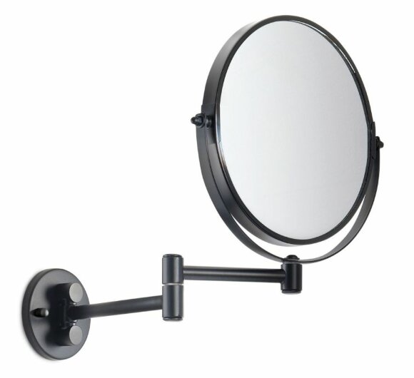 Gedy Настенное круглое поворотное косметическое зеркало (3x) со складным механизмом Michel, черный арт. 2104(14)