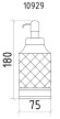 Boheme Дозатор для жидкого мыла латунь, стекло, бронза Royal cristal арт. 10929-BR-B