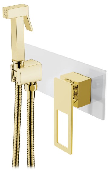Boheme Гигиенический душ со смесителем белый золото Q арт. 147-WG