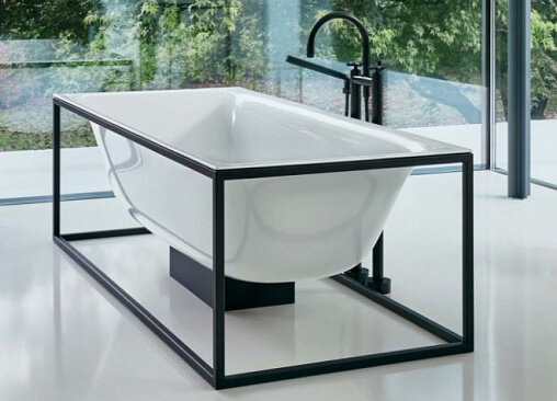 Bette Каркас для ванны Lux Shape с панелью под слив, черный арт. Q003-815