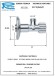 Remer Угловой вентиль для подключения смесителя 1171212, цвет: хром