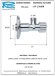 Remer Угловой вентиль для подключения смесителя 1171238, цвет: хром