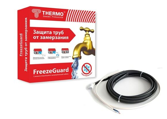 Thermo Комплект кабеля для обогрева труб 1м, 15 вт/м freezeguard