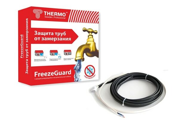 Thermo Комплект кабеля для обогрева труб 2м, 15 вт/м freezeguard