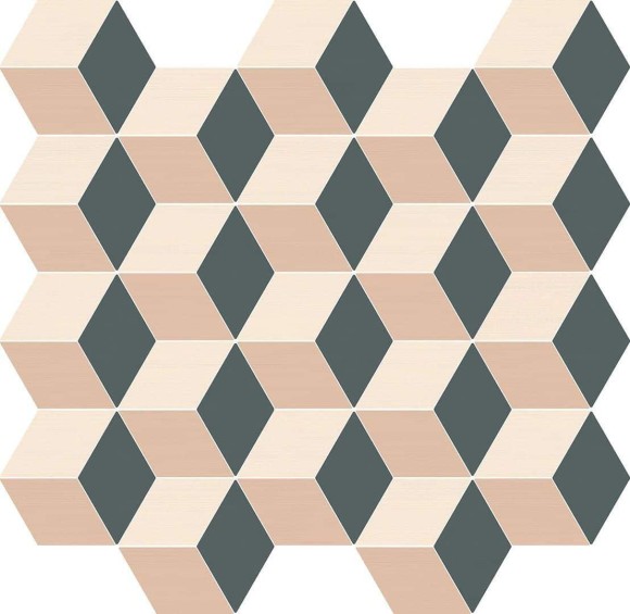 Italon Мозаика Element Mosaico Cube Cold 30,5x33/Элемент Куб Колд, моноколор Element silk - 600110000786