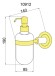 Boheme Дозатор для жидкого мыла латунь, стекло, золото Murano cristal арт. 10912-CRST-G