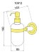 Boheme Дозатор для жидкого мыла латунь, стекло, бронза Murano cristal арт. 10912-CRST-BR