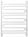 Водяной полотенцесушитель Элегия+ 800х600 (матовый белый) Сунержа арт. 30-0205-8060