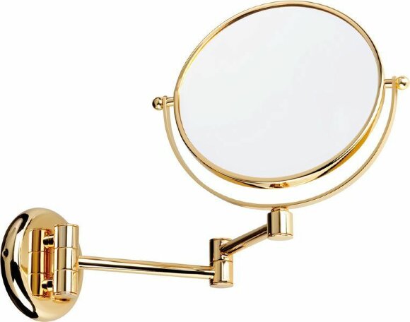STIL HAUS настенное круглое косметическое зеркало (3x) с поворотным механизмом золото, арт. 489(16)