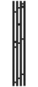 Электрический полотенцесушитель Кантата 3.0 1200х159 правый (тёмный титан муар) Сунержа арт. 15-5847-1216