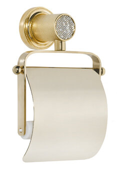 Boheme Держатель для туалетной бумаги с крышкой латунь, золото Royale cristal арт. 10921-G