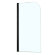 Azario Шторка для ванны 800х1400, прозрачное стекло 5 мм, цвет профиля черный, Merrit - AZ-NF6211 800 BLACK