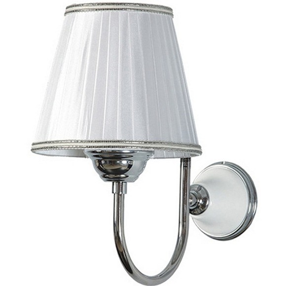 Tiffany World Настенная лампа светильника с основанием, Harmony, белый/хром TWHA029bi/cr без абажура