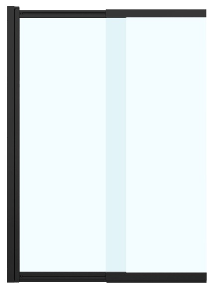 Azario Шторка для ванны 1000х1400, Easy Clean раздвижная, прозрачное стекло 5 мм, цвет профиля черный, Merrit - AZ-NF6122 1000 BLACK