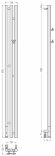 Электрический полотенцесушитель Терция 3.0 1500х106 левый (матовый чёрный) Сунержа арт. 31-5844-1511