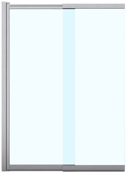 Azario Шторка для ванны 1000х1400, Easy Clean раздвижная, прозрачное стекло 5 мм, цвет профиля серебро, Merrit - AZ-NF6122 1000