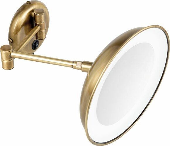 STIL HAUS настенное круглое косметическое зеркало (4x) с led подсветкой (скрытая проводка) бронза, арт. 1036(25)