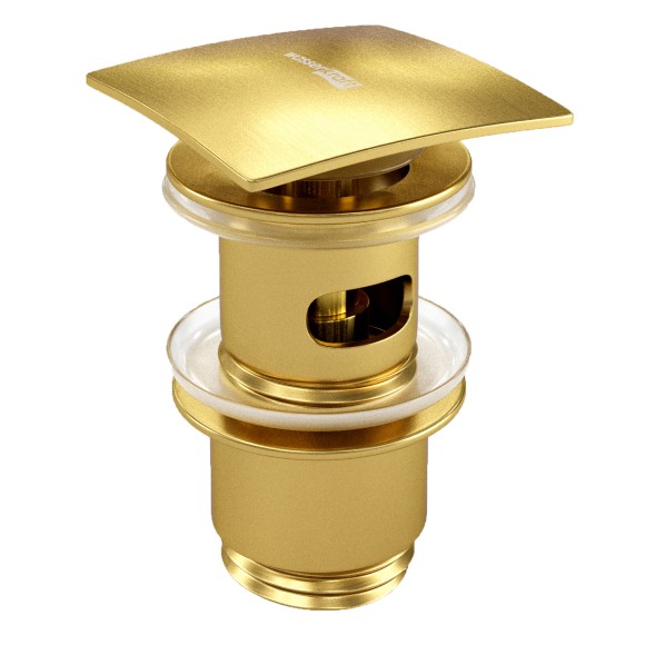 WasserKRAFT Донный клапан push-up a165 c переливом цвет: золото