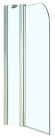 Azario Шторка для ванны 1100(700+400)х1400 прозрачное стекло 6 мм, цвет профиля серебро, Merrit - AZ-NF6221 1100