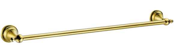 Azario Полотенцедержатель трубчатый одинарный, золото, Elvia арт. AZ-91101G