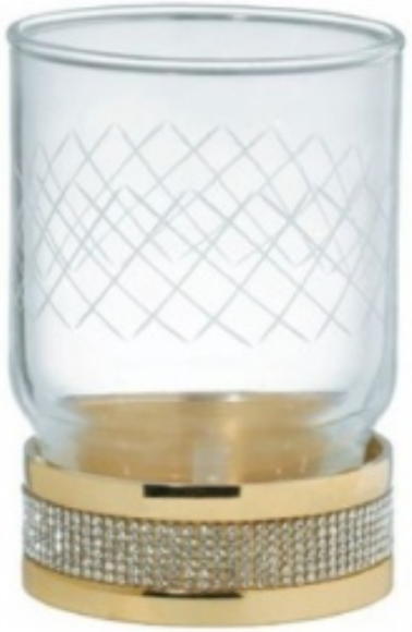 Boheme Настольный стакан латунь, стекло, золото Royale cristal арт. 10931-G-B