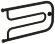 Водяной полотенцесушитель Гусли+ 320х650 (матовый чёрный) Сунержа арт. 31-4009-3265
