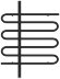 Электрический полотенцесушитель Эпатаж 3.0 800х600 МЭМ левый (матовый чёрный) Сунержа арт. 31-5850-8060
