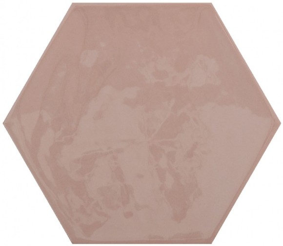 Cifre Настенная плитка Kane hexagon pink 16x18, моноколор - 78801166