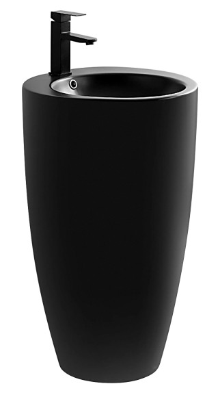 Azario Раковина напольная COMELLA 500х500х830 отдельностоящая круглая, черная COMELLA арт. AZ-311MB