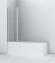 Azario Шторка для ванны 80x140 хром, прозрачное стекло 4 мм., Boston - AZ-141 80 (41,5+38,5)*140