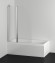 Azario Шторка для ванны 100x140 хром, прозрачное стекло 6 мм, Boston - AZ-142